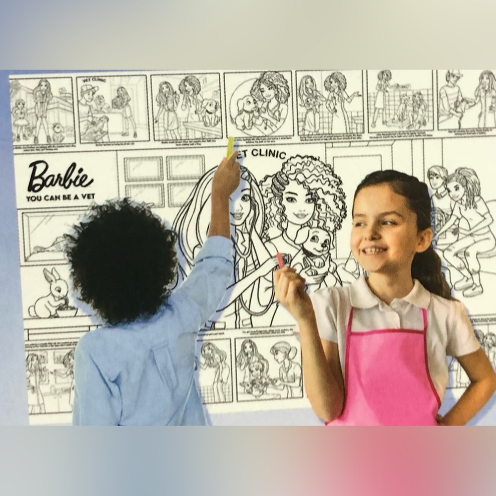 Barbie Bundle coloring poster you can be a Vet/Fashion Designer activity set. 3+ - Picture 4 of 5
